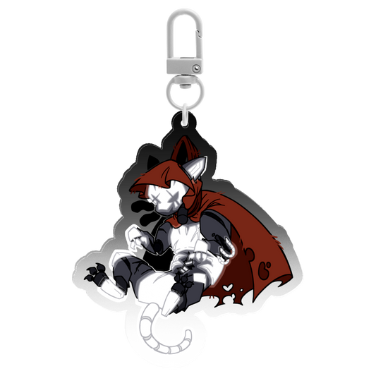 Hanging Kitty Geist 7cm Acrylic Charm Keychain | The Living Tombstone