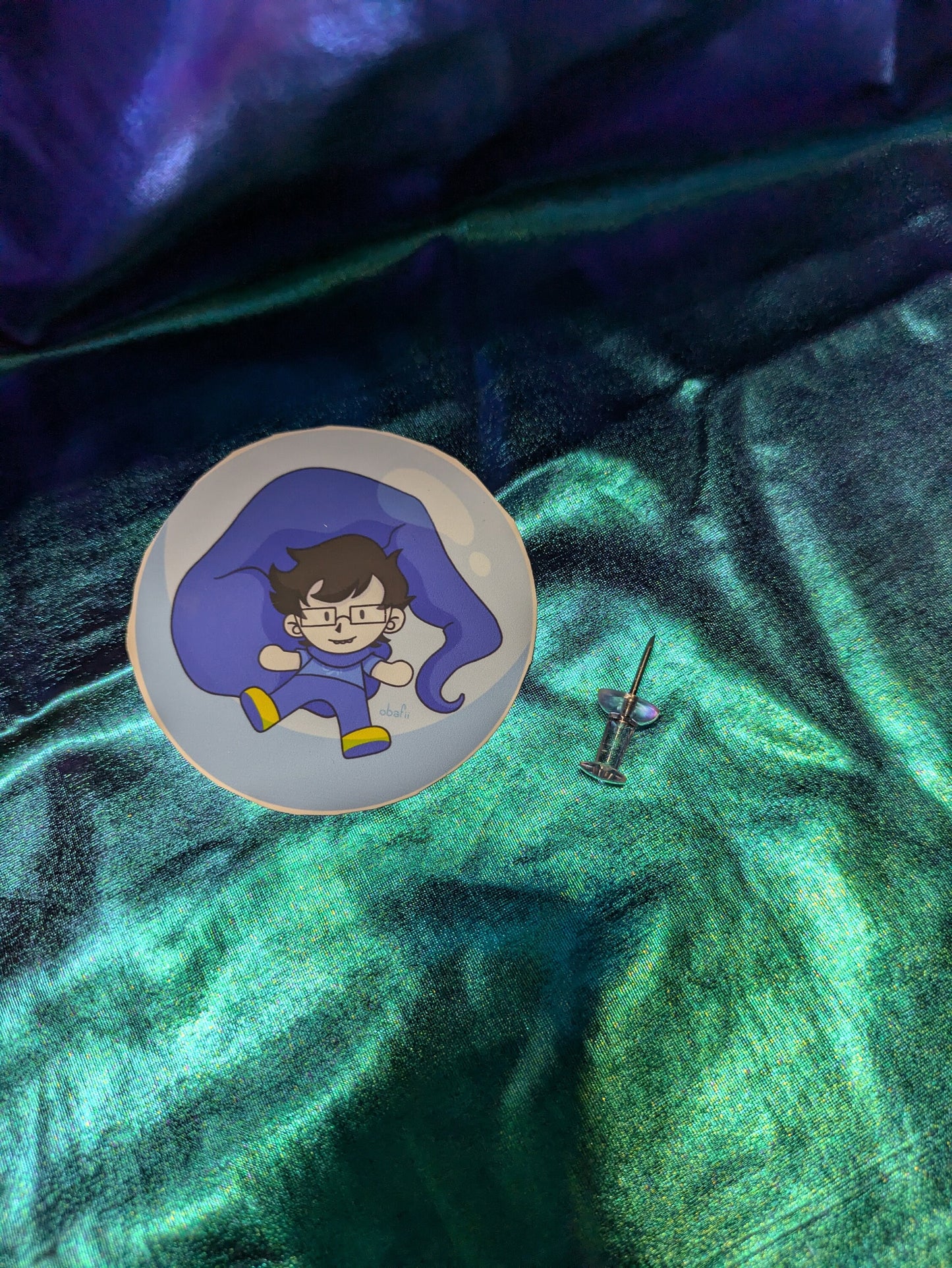 Homestuck John/June Eggbert bubble stickers