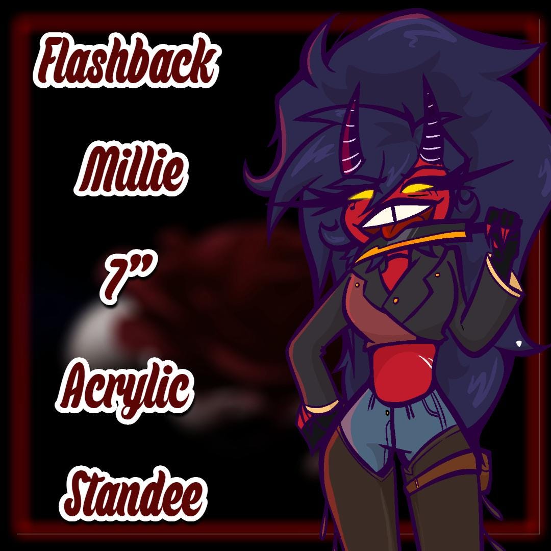 PRE-ORDER|| Helluva Boss Ghost F**kers Flashback Millie 7" acrylic standee