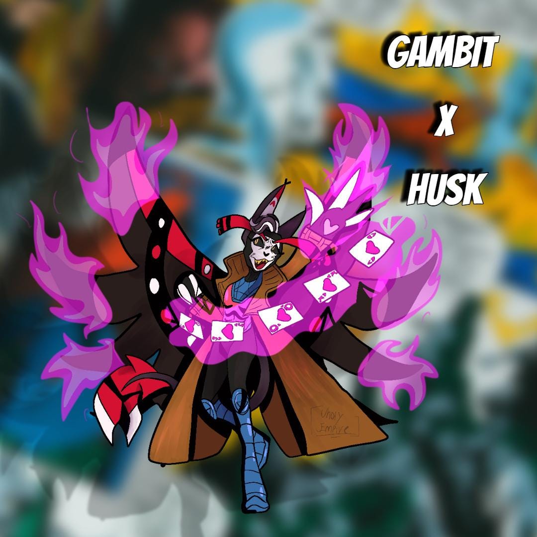 PREORDER|| Hazbin Hotel X X-men Acylic 4" cosplay crossover pins