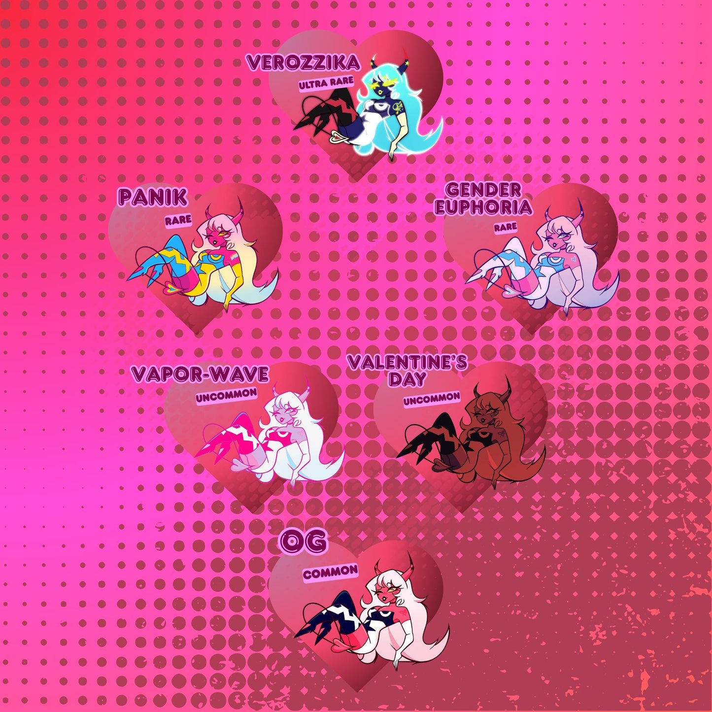 PREORDER|| Helluva Babes Pinup Gatcha: trio pull 4" mystery acrylic charms