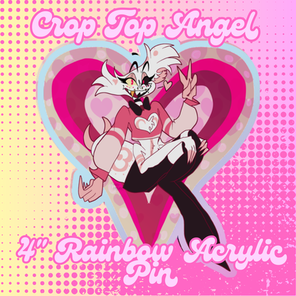 PREORDER|| Crop Top Angel 4" Acrylic Pin