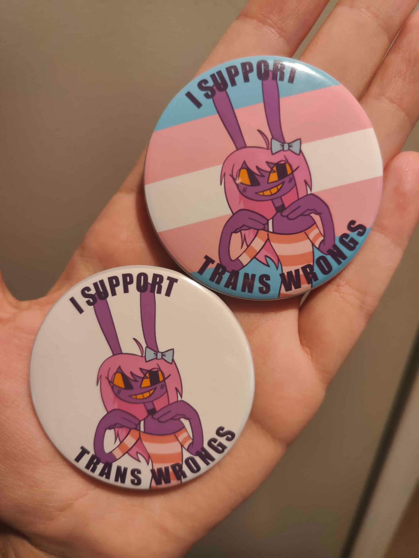 Jax Trans Wrongs 58mm Button/Badge Pin