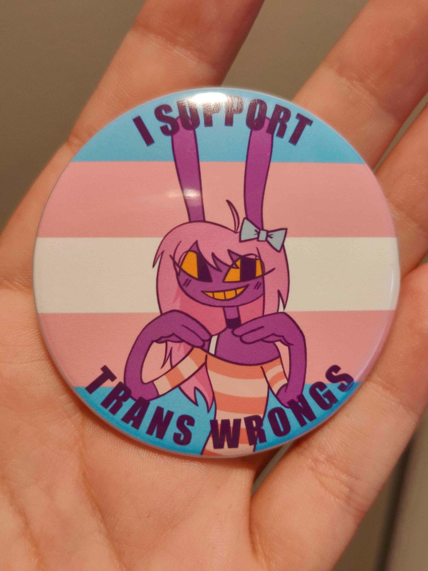 Jax Trans Wrongs 58mm Button/Badge Pin
