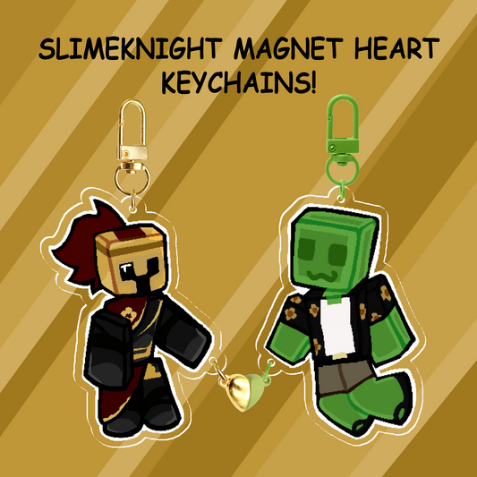 SlimeKnight Magnet Heart Acrylic Charm Keychains