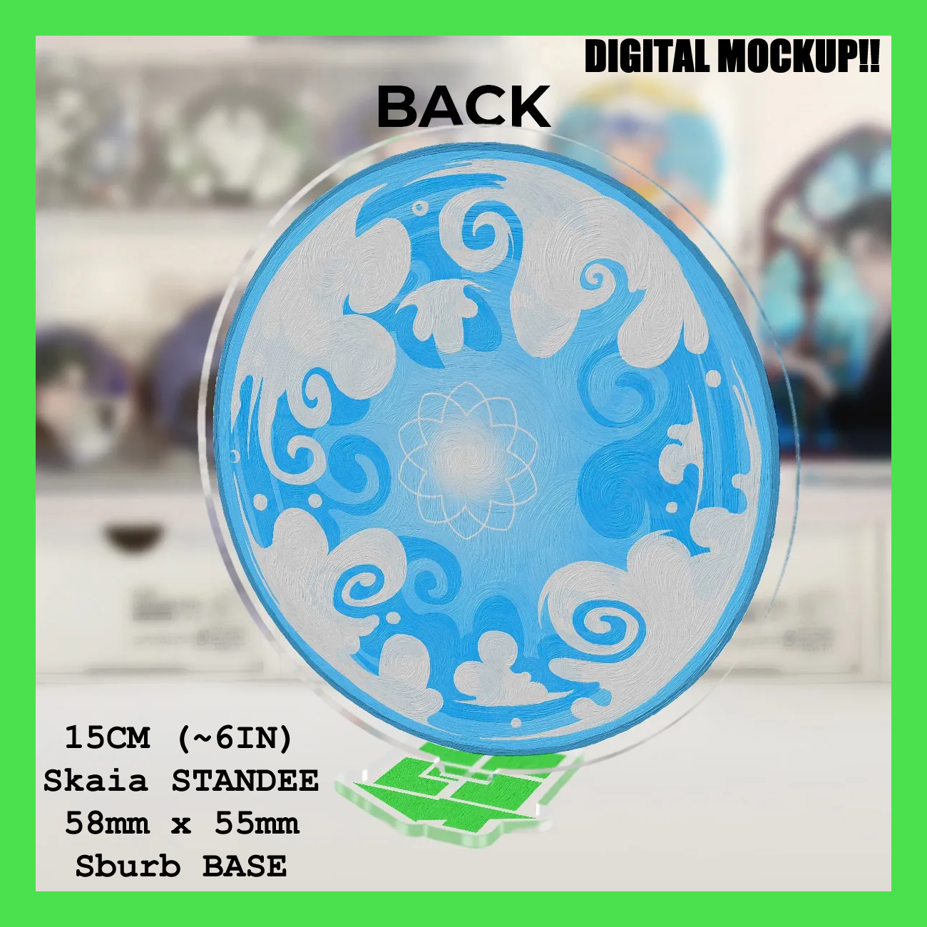 Painted Skaia 15cm (~6in) Acrylic Standee with Sburb base