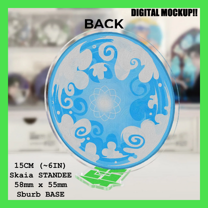 Painted Skaia 15cm (~6in) Acrylic Standee with Sburb base