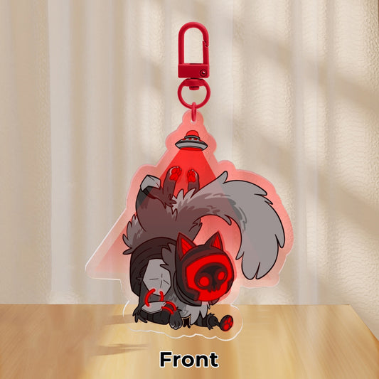 Hanging Kitty Armstrong 7cm Acrylic Charm Keychain | The Living Tombstone