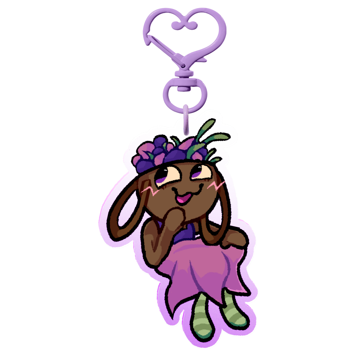 PREORDER | Dandy's World Bassie 7cm Acrylic Charm Keychain