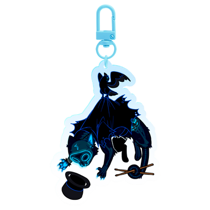 Hanging Kitty Doc 7cm Acrylic Charm Keychain | The Living Tombstone
