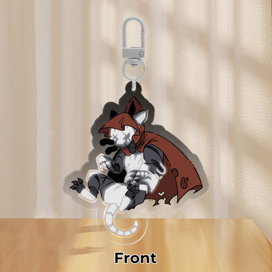 Hanging Kitty Geist 7cm Acrylic Charm Keychain | The Living Tombstone