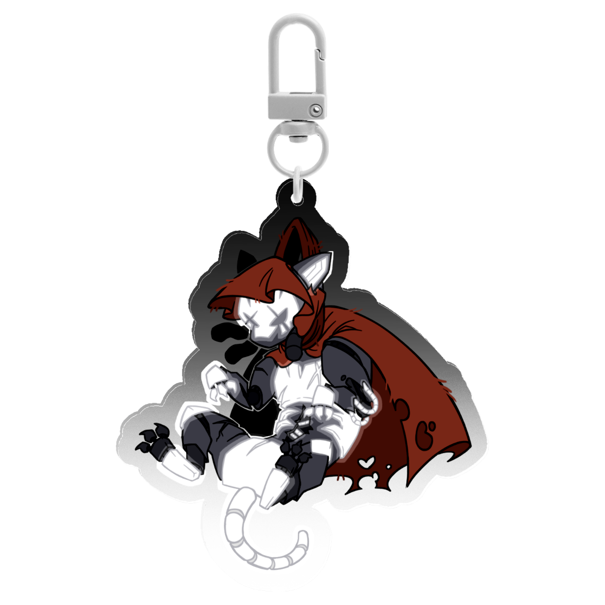 Hanging Kitty Geist 7cm Acrylic Charm Keychain | The Living Tombstone