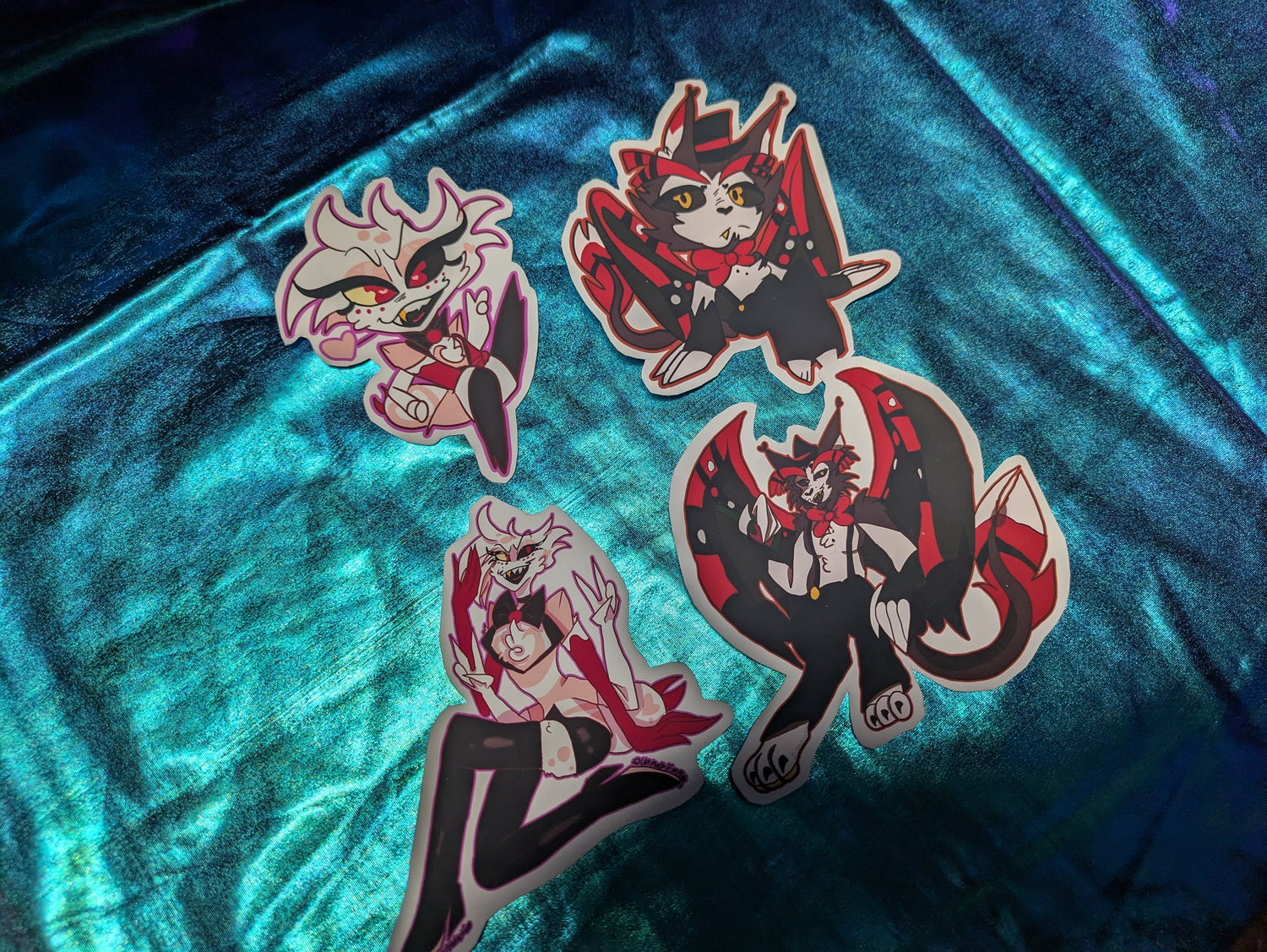 Hazbin Hotel Angel Dust and Husk sticker set