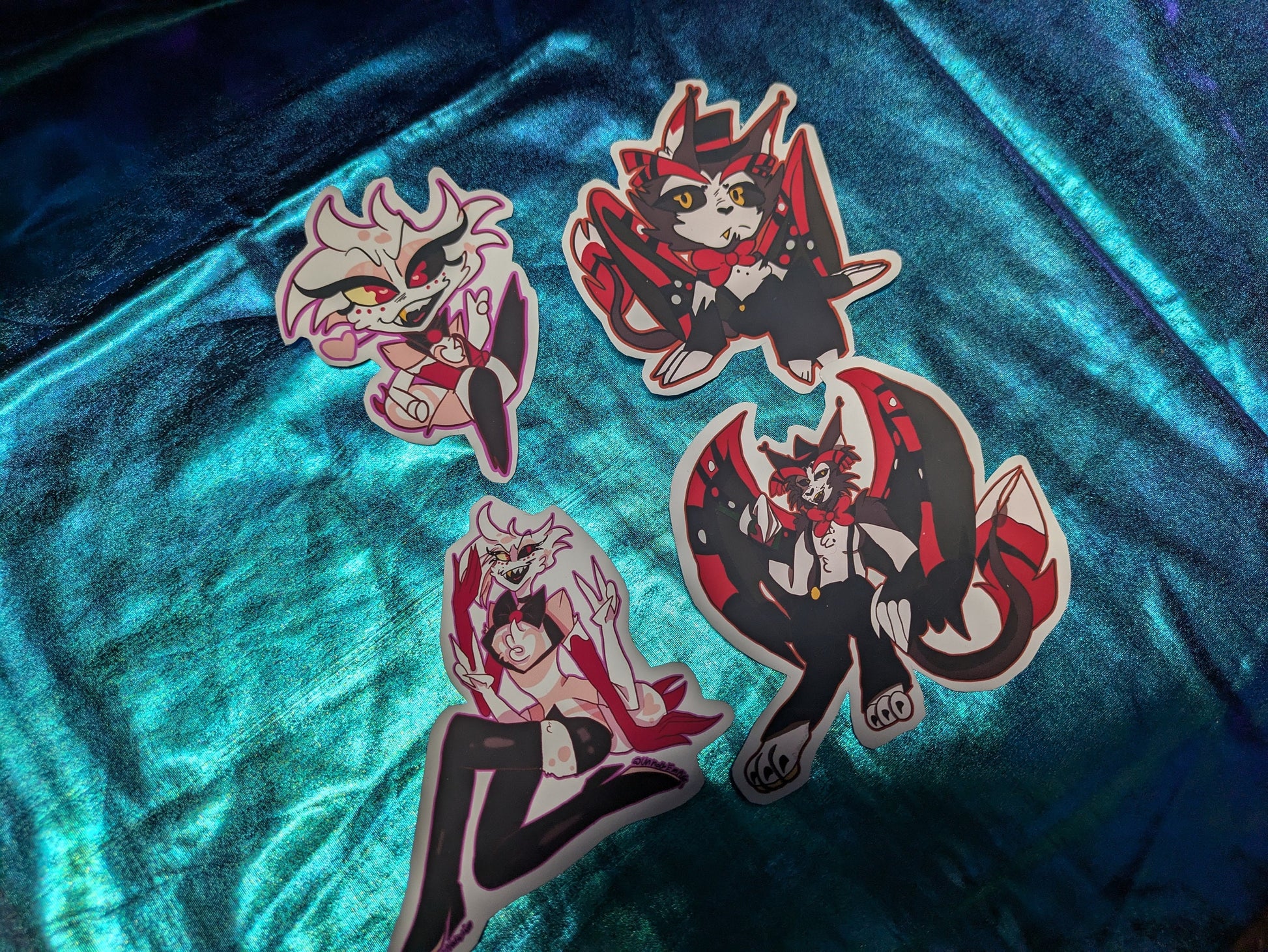 Hazbin Hotel Angel Dust and Husk sticker set