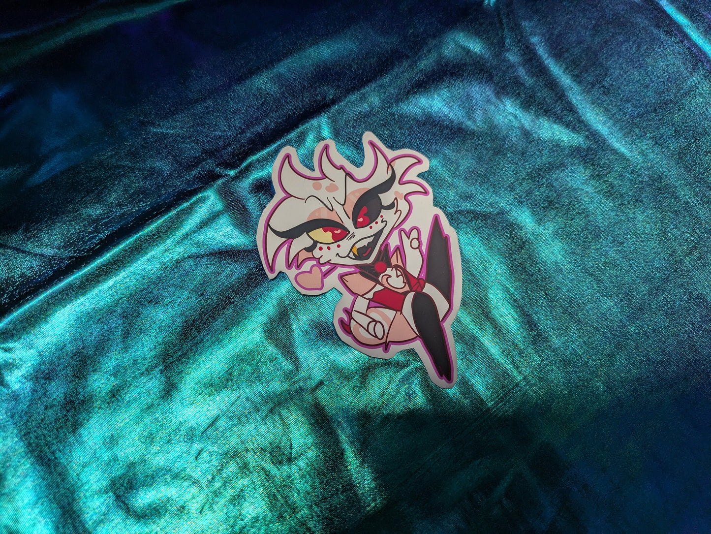 Hazbin Hotel Angel Dust and Husk sticker set