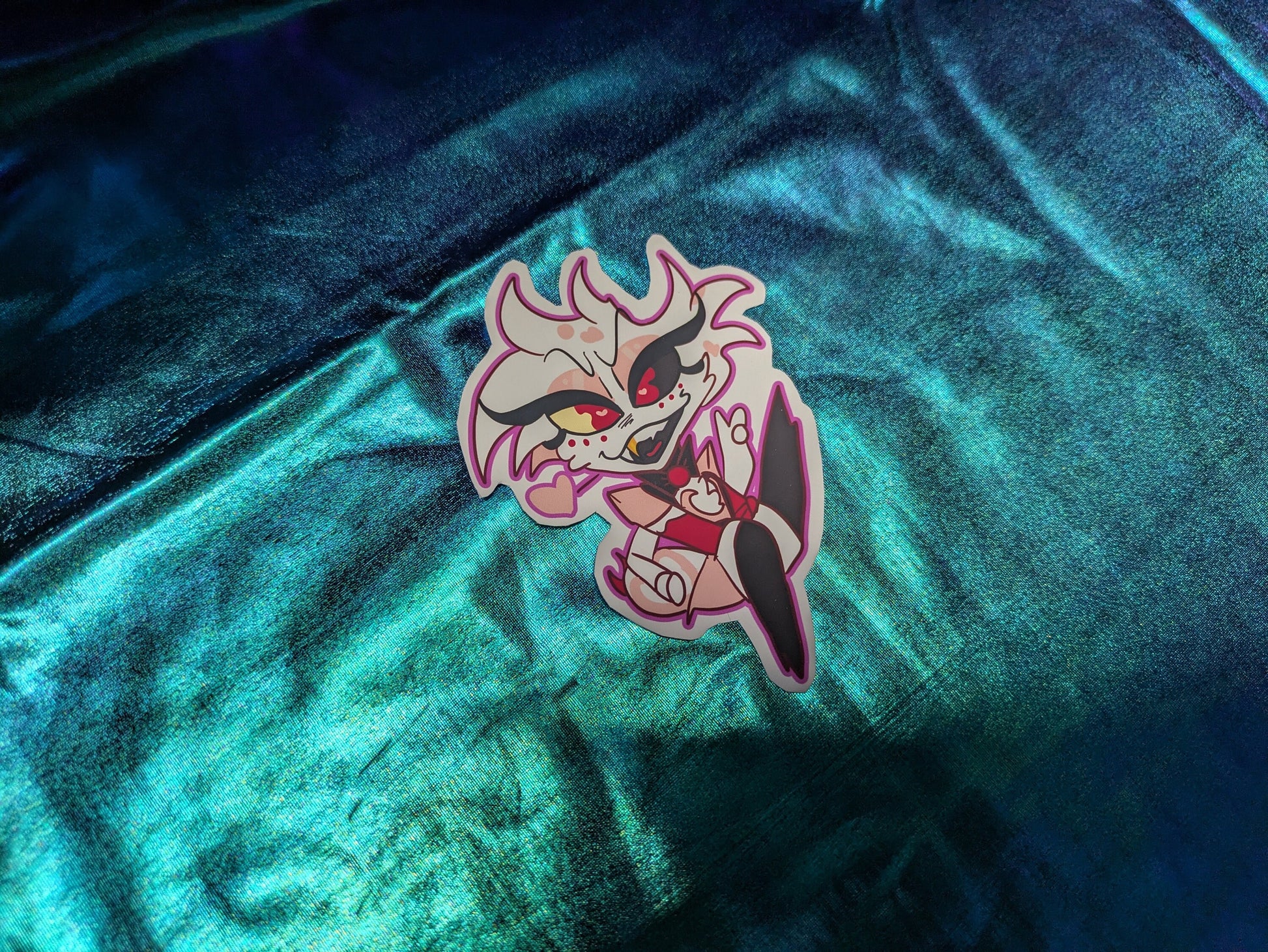 Hazbin Hotel Angel Dust and Husk sticker set