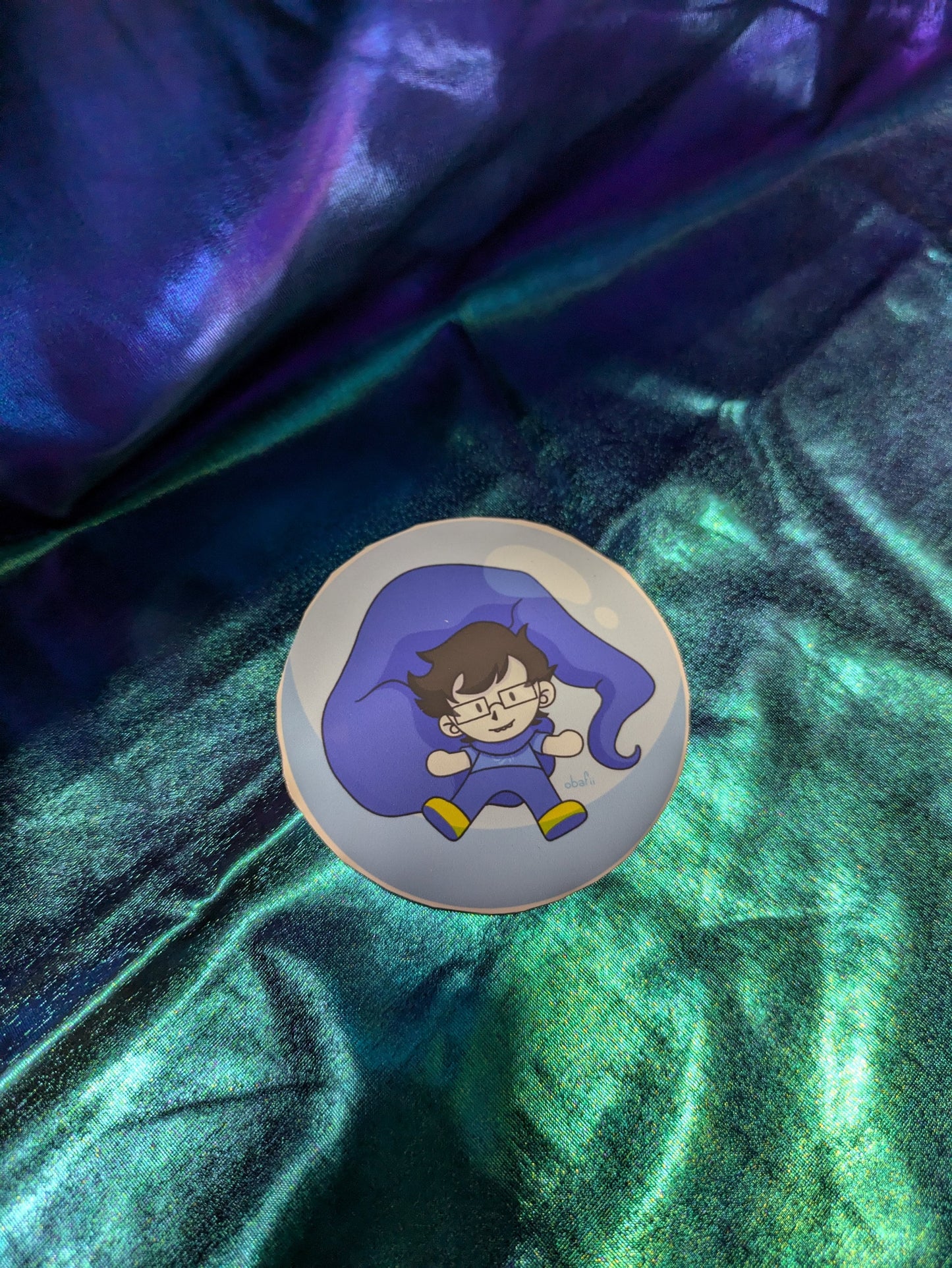Homestuck John/June Eggbert bubble stickers