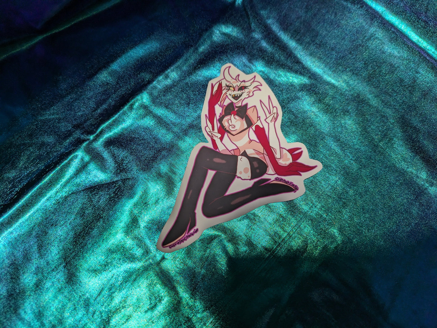 Hazbin Hotel Angel Dust and Husk sticker set