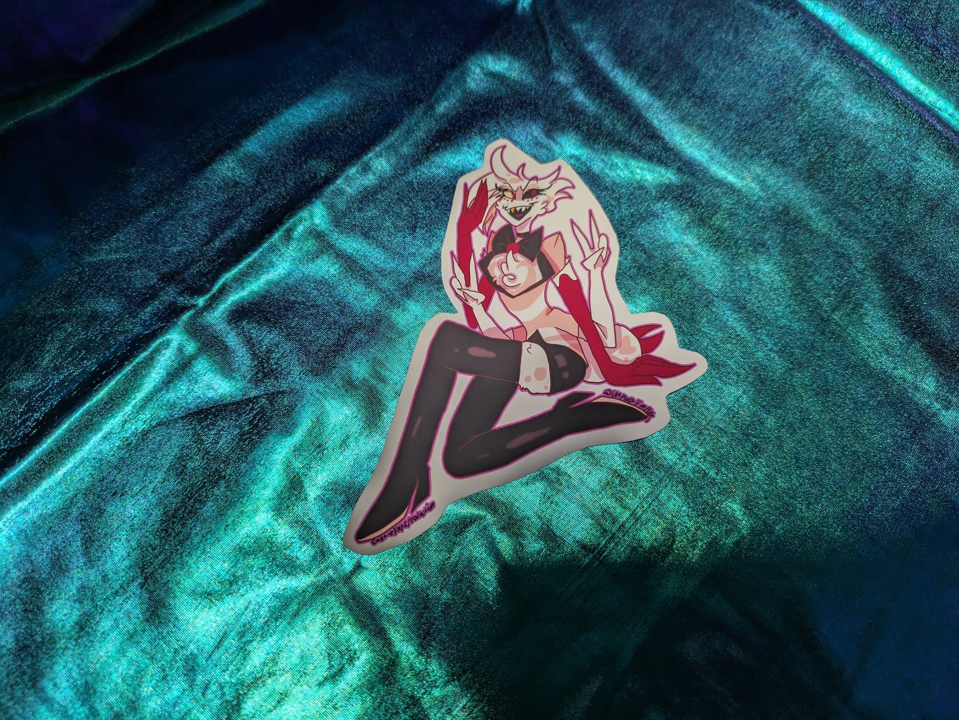 Hazbin Hotel Angel Dust and Husk sticker set