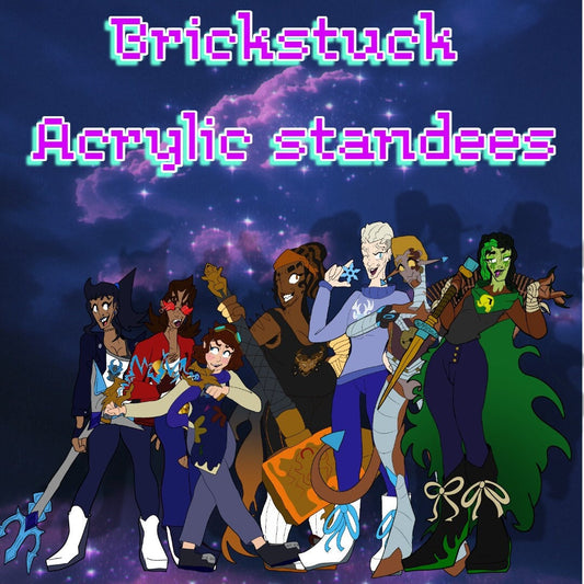 Brickstuck Beta crew Keyart standees