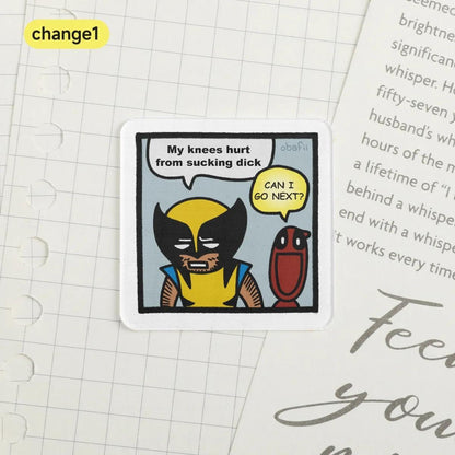 Poolverine Comic Lenticular Sticker