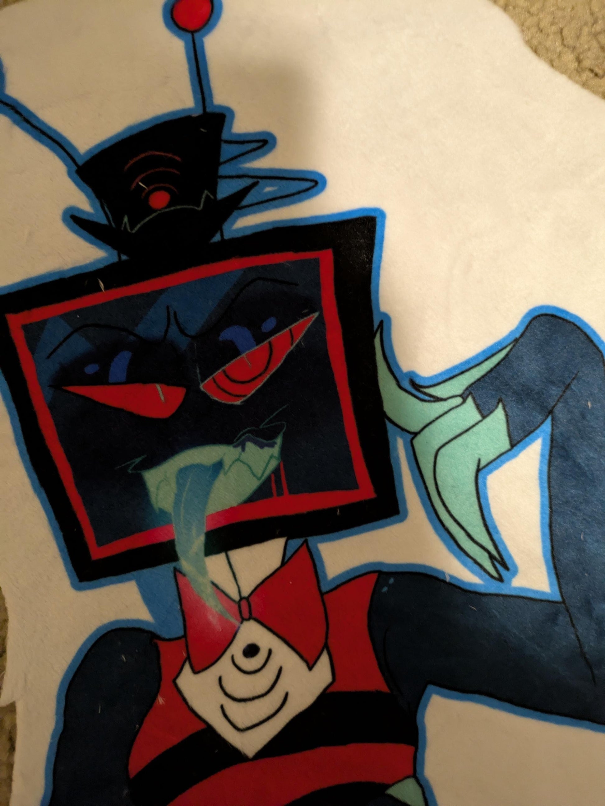 Made to order| Hazbin Hotel Vox Oops!"Love Pillow" shaped throw pillow