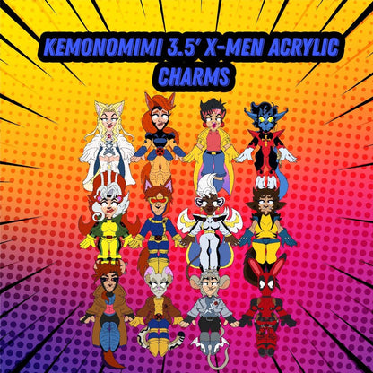 PRE-ORDER|| X-Men Kemonomimi style 3.5" acrylic charms