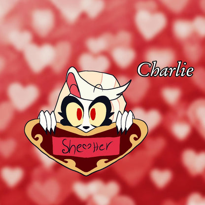 PREORDER|| Hazbin Hotel 4" Acrylic Pronoun Pins