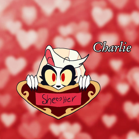 PREORDER|| Hazbin Hotel 4" Acrylic Pronoun Pins