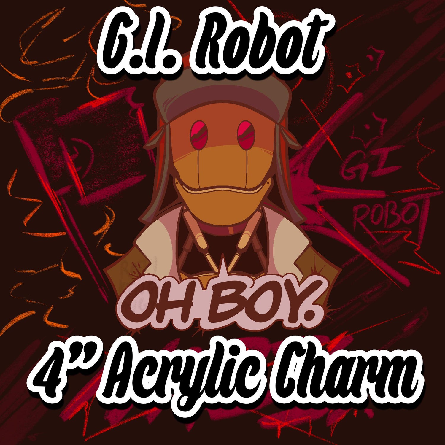 PREORDER|| Creature Commandos G.I. Robot "Oh Boy..." 4" Acrylic Charm