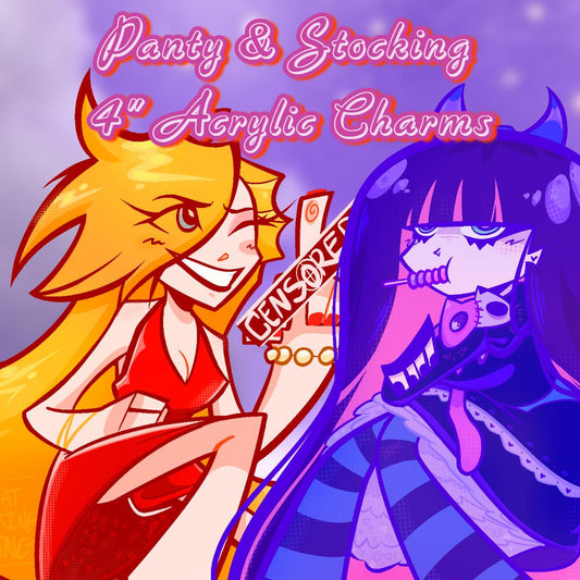PREORDER|| Panty & Stocking 4 inch acrylic charms