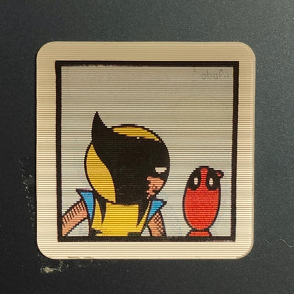 Poolverine Comic Lenticular Sticker