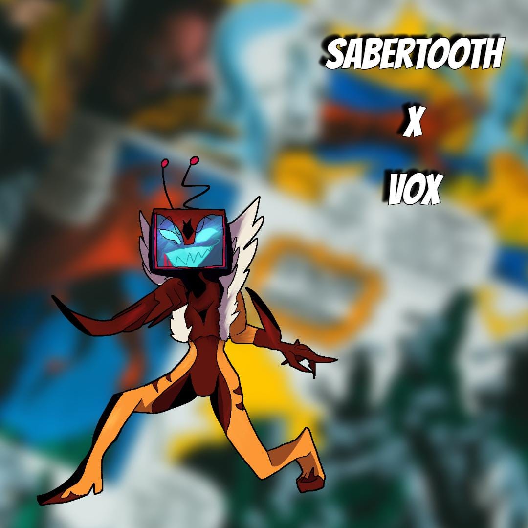 PREORDER|| Hazbin Hotel X X-men Acylic 4" cosplay crossover pins