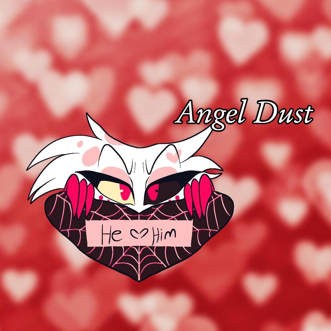 PREORDER|| Hazbin Hotel 4" Acrylic Pronoun Pins