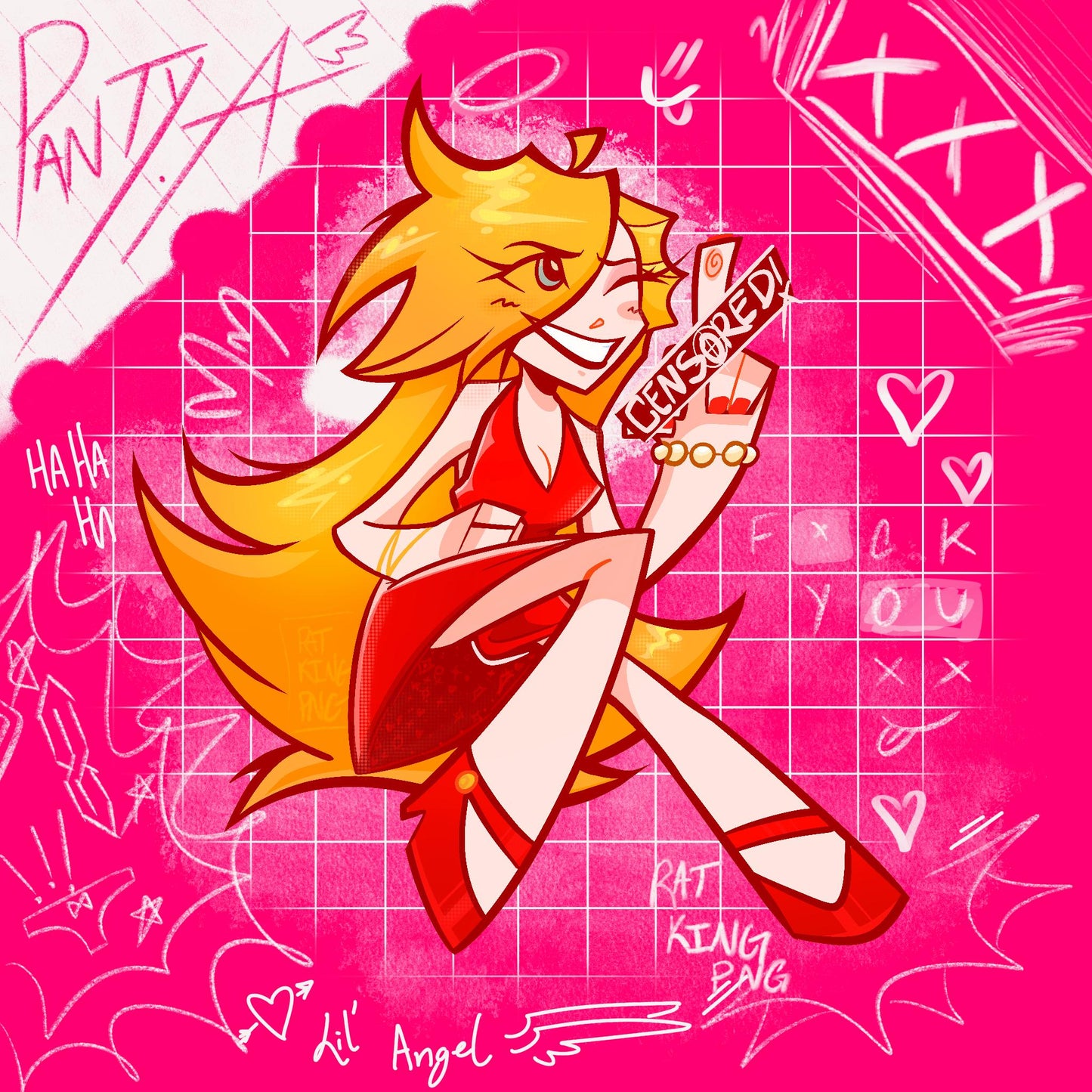 PREORDER|| Panty & Stocking 4 inch acrylic charms