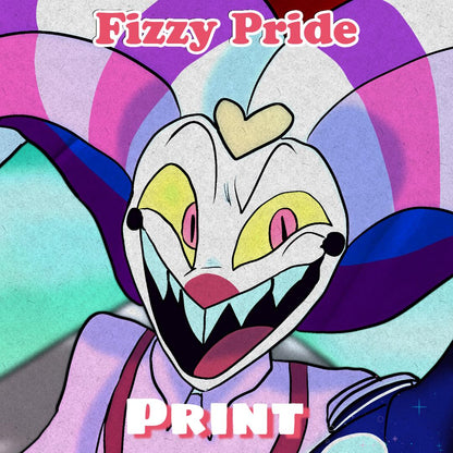 PREORDER|| Helluva Boss Fizzarolli " Fizzy Pride" 8.5" x 11" Print