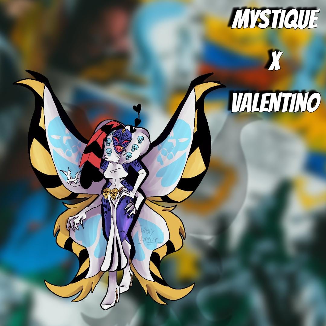 PREORDER|| Hazbin Hotel X X-men Acylic 4" cosplay crossover pins