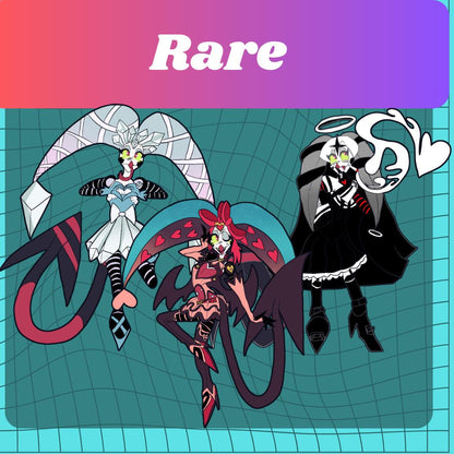 PREORDER|| Miku X Fizzarolli Helluva Boss Mystery Gatchapon 4" Acrylic Pins