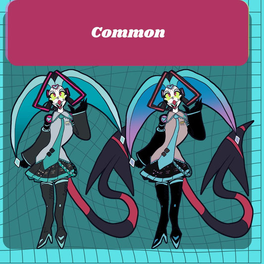 PREORDER|| Miku X Fizzarolli Helluva Boss Mystery Gatchapon 4" Acrylic Pins