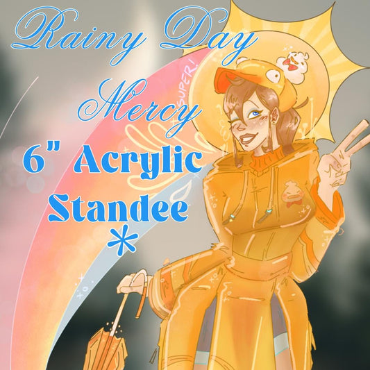 PREORDER|| Overwatch Rainy Day Mercy 6" acrylic standee