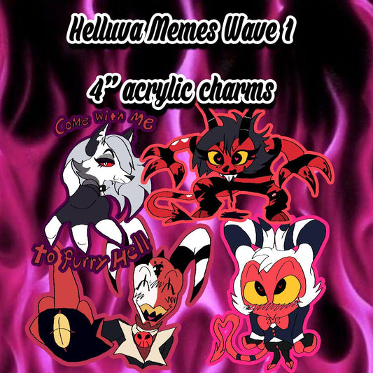PREORDER|| Helluva Memes 2" Acrylic Charms