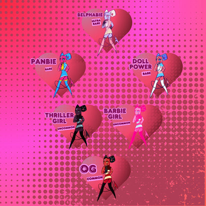 PREORDER|| Helluva Babes Gatcha Charms: Barbie Wire 4" mystery acrylic charms