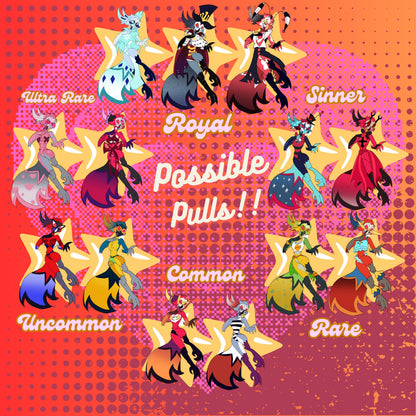 PREORDER|| Helluva Boss Vassago Swimsuit 3" acrylic Gatcha mystery pins