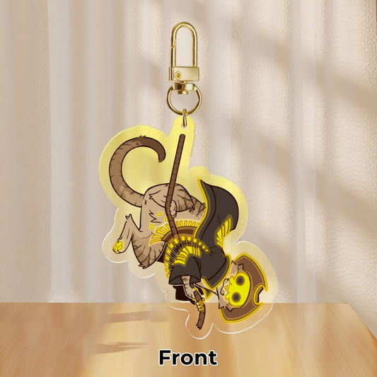 Hanging Kitty Jacob 7cm Acrylic Charm Keychain | The Living Tombstone OC