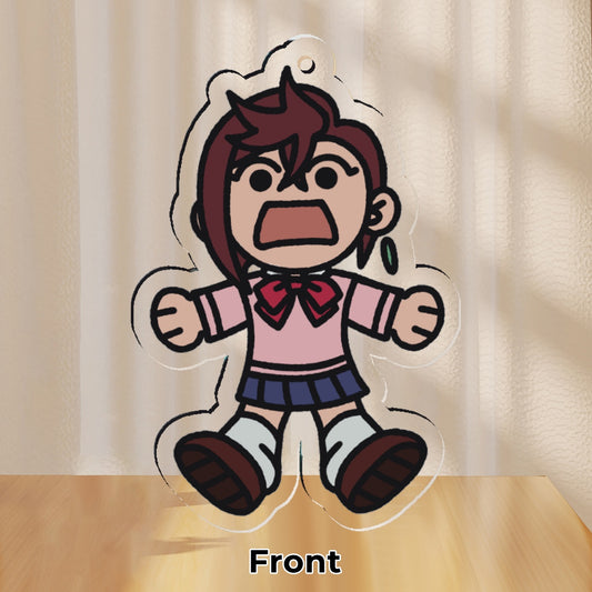 Momokarun Pair and Linking Heart Acrylic Charm Keychains (pair OR single)