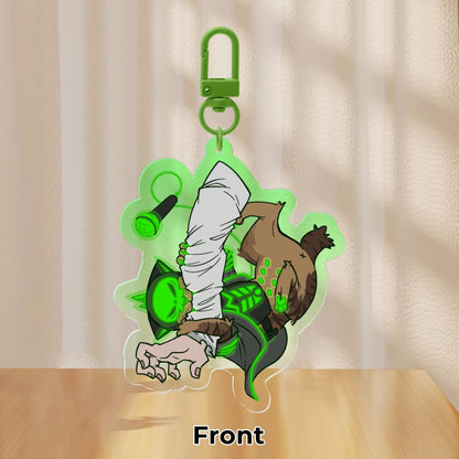 Hanging Kitty Rust 7cm Acrylic Charm Keychain | The Living Tombstone