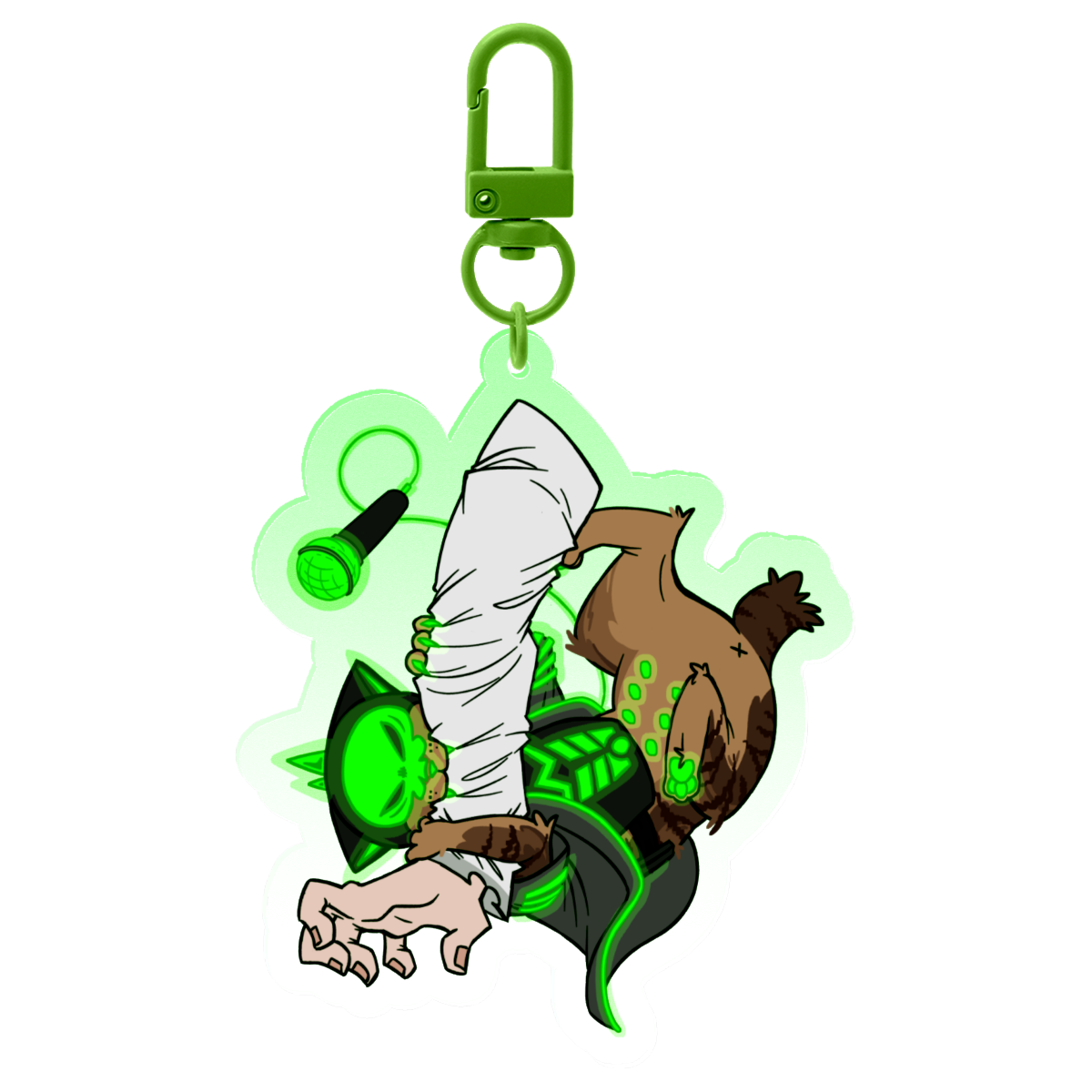 Hanging Kitty Rust 7cm Acrylic Charm Keychain | The Living Tombstone