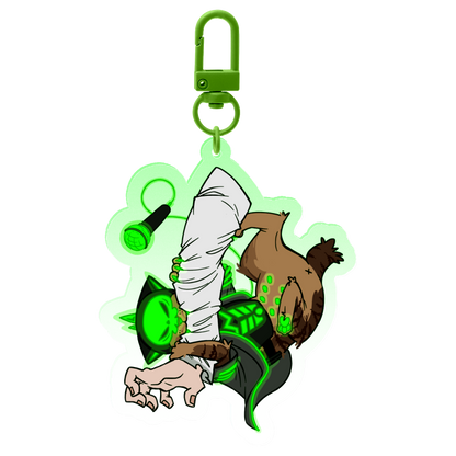 Hanging Kitty Rust 7cm Acrylic Charm Keychain | The Living Tombstone